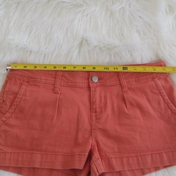 American Rag Distressed Burnt Orange Denim Shorts - Picture 10 of 13
